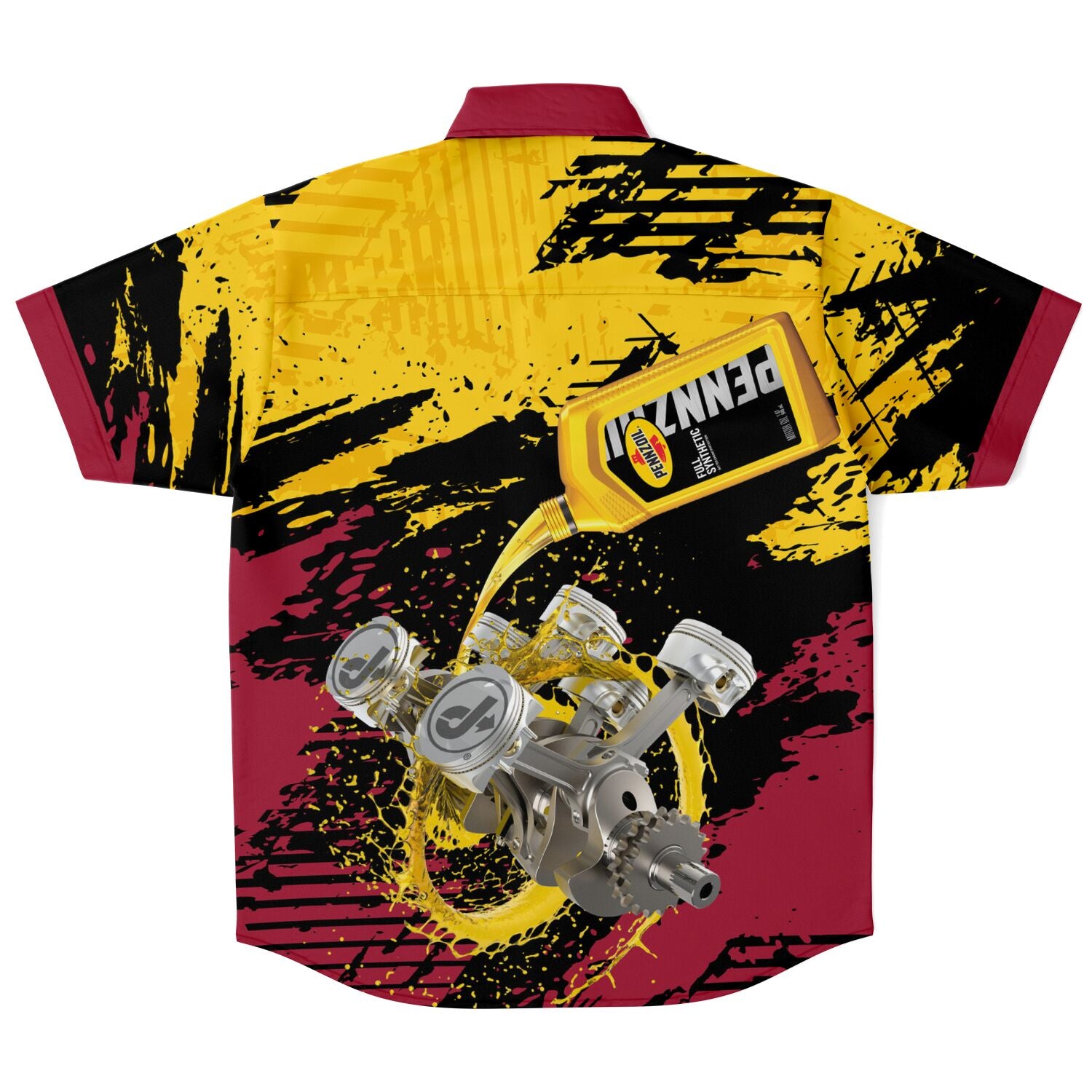 Jiffy Lube Pennzoil Collab Men's Button Up Short Sleeve Shirt