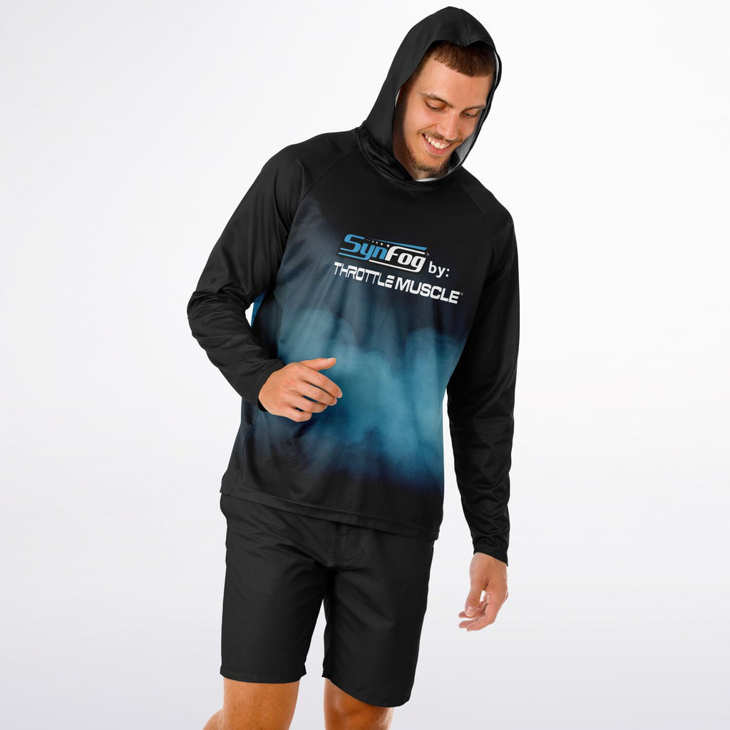 SynFog by Throttle Muscle Men's Long Sleeve Hooded Performance Shirt