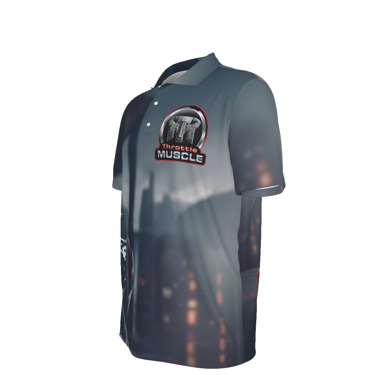 Throttle Muscle Men's FX805 All-Over Print Men's UV Protection POLO Shirt