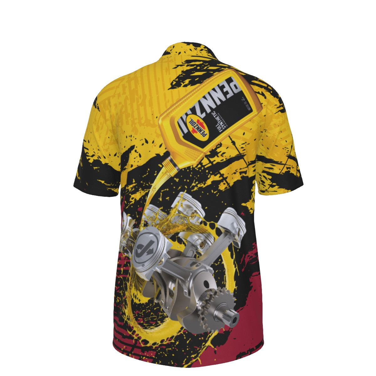 Jiffy Lube Men's Pennzoil All-Over Print Men's UV Protection POLO Shirt