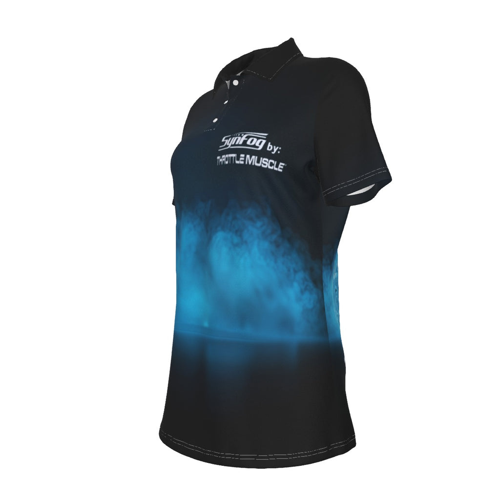 Throttle Muscle Women's SynFog All-Over Print Women's UV Protection POLO Shirt