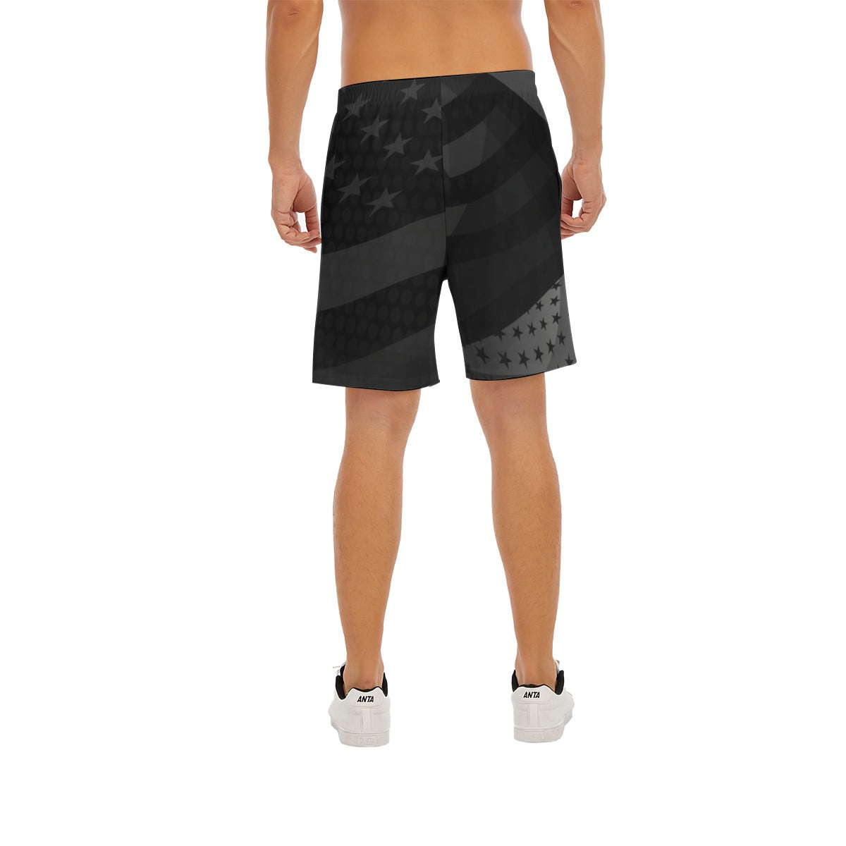 All-Over Print Men's Beach Shorts With Elastic Waist