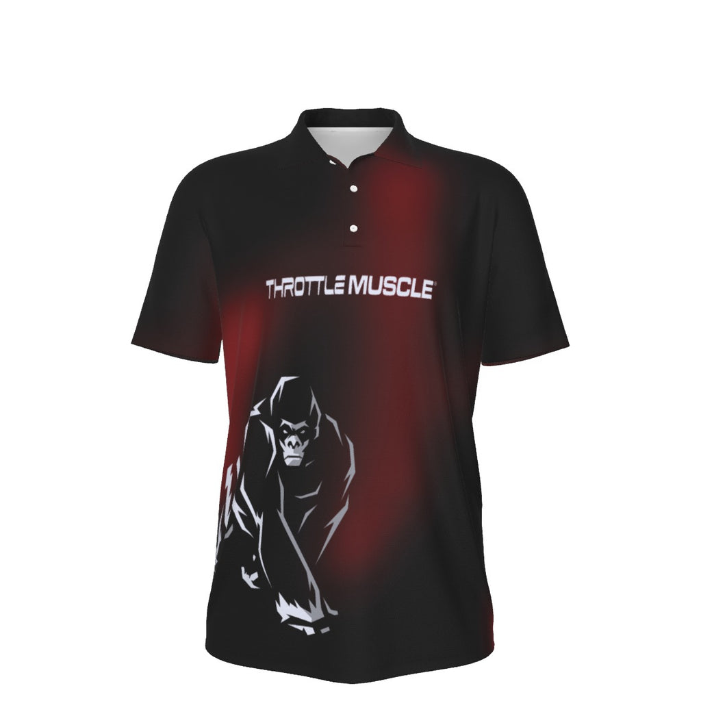 Throttle Muscle Men's Engine Armor All-Over Print Men's UV Protection POLO Shirt