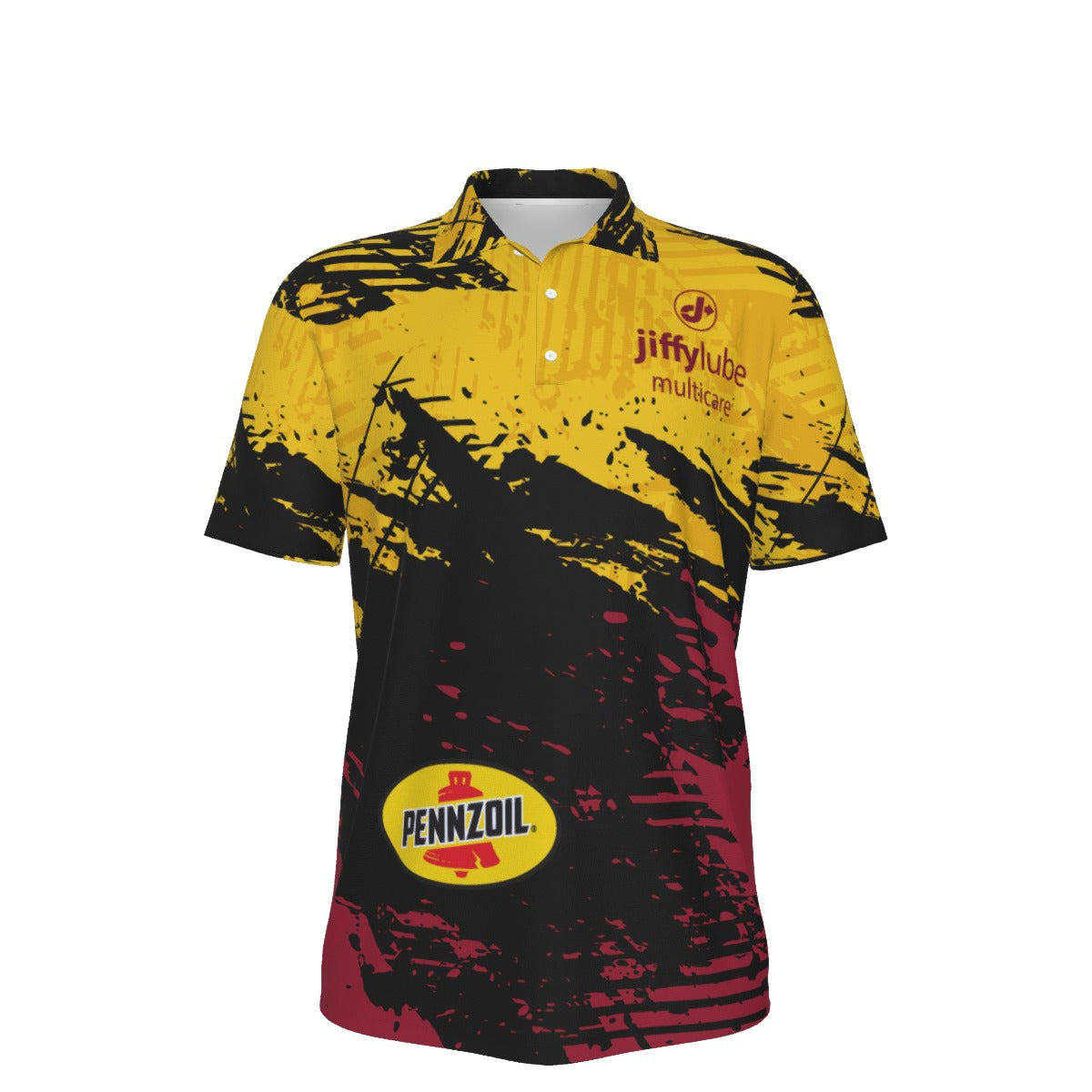 Jiffy Lube Men's Pennzoil All-Over Print Men's UV Protection POLO Shirt