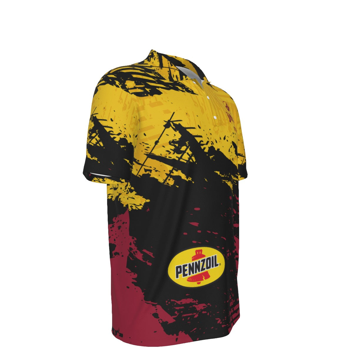 Jiffy Lube Men's Pennzoil All-Over Print Men's UV Protection POLO Shirt