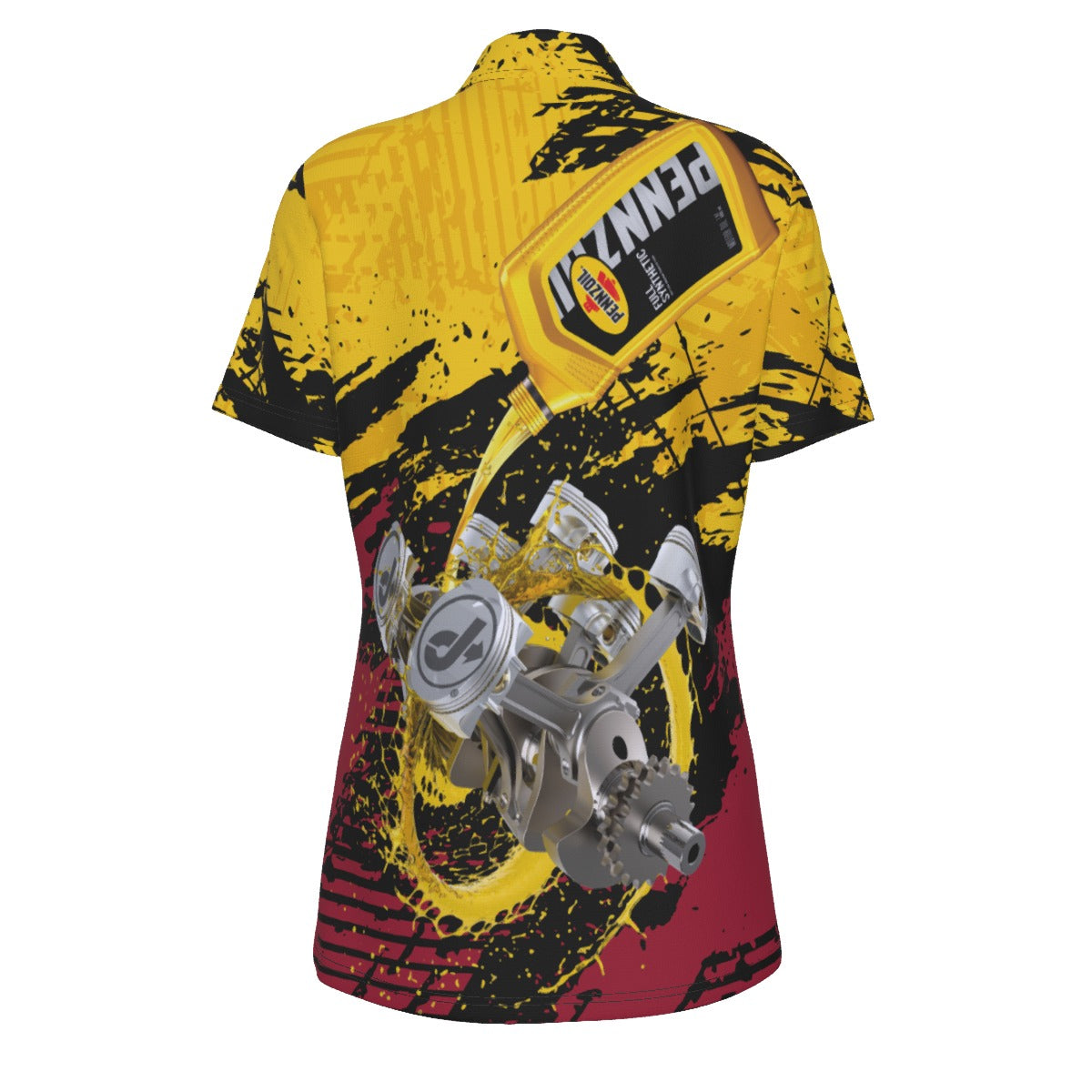 Jiffy Lube Women's Pennzoil All-Over Print Women's UV Protection POLO Shirt