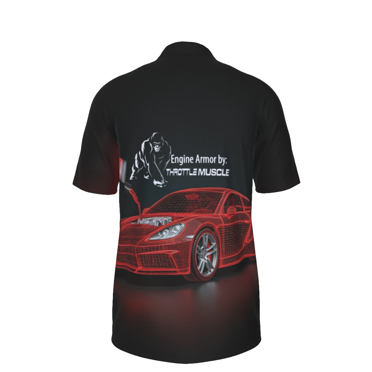 Throttle Muscle Men's Engine Armor All-Over Print Men's UV Protection POLO Shirt