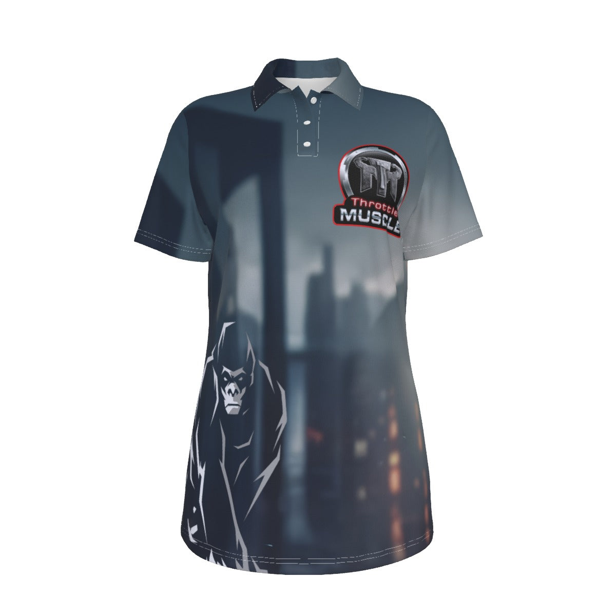 Throttle Muscle Women's FX805 All-Over Print Women's UV Protection POLO Shirt