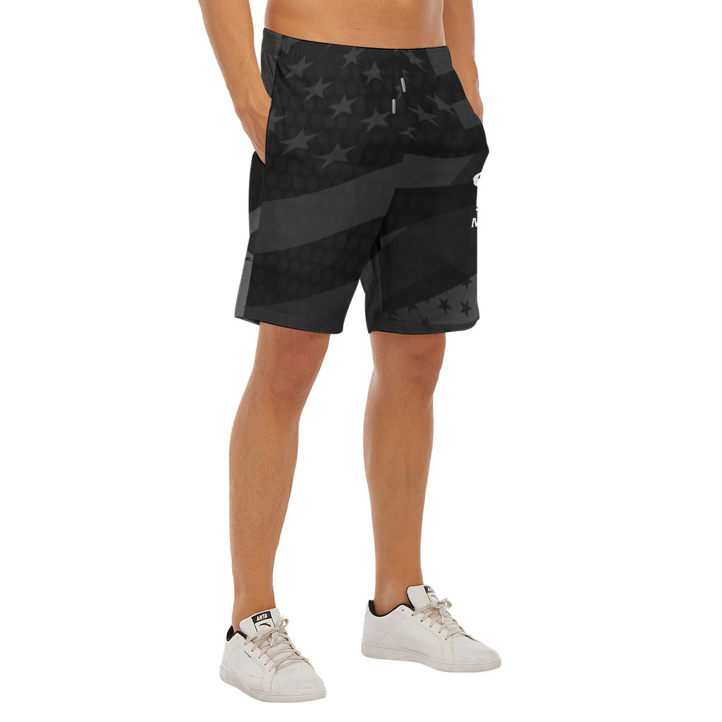 All-Over Print Men's Beach Shorts With Elastic Waist