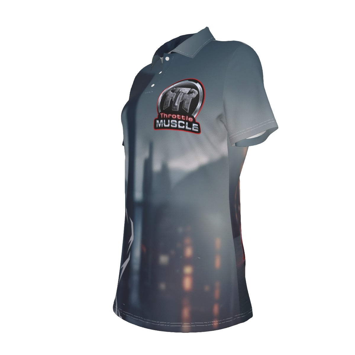 Throttle Muscle Women's FX805 All-Over Print Women's UV Protection POLO Shirt