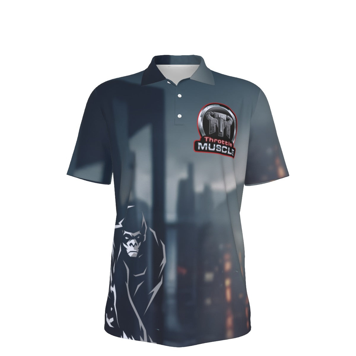 Throttle Muscle Men's FX805 All-Over Print Men's UV Protection POLO Shirt