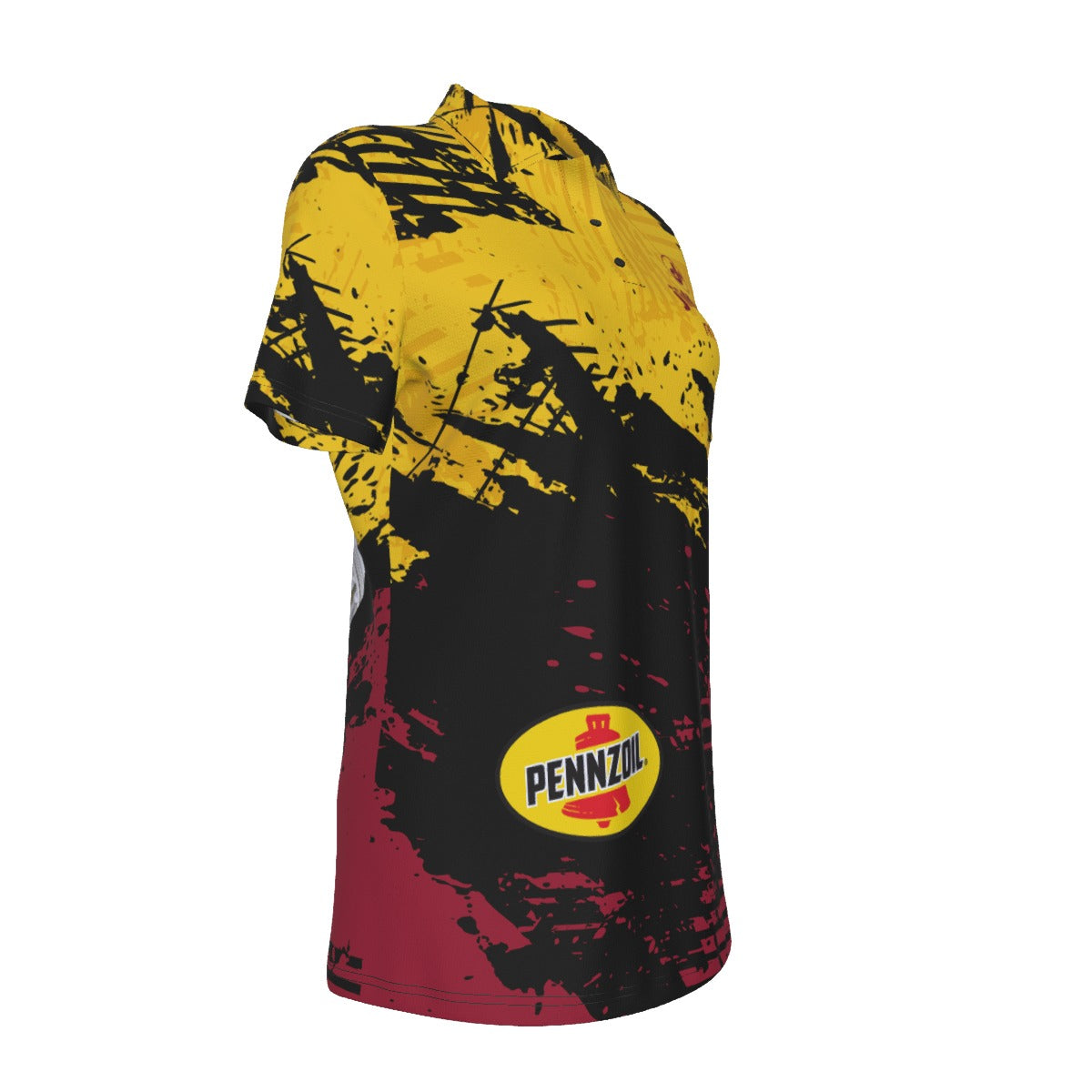 Jiffy Lube Women's Pennzoil All-Over Print Women's UV Protection POLO Shirt