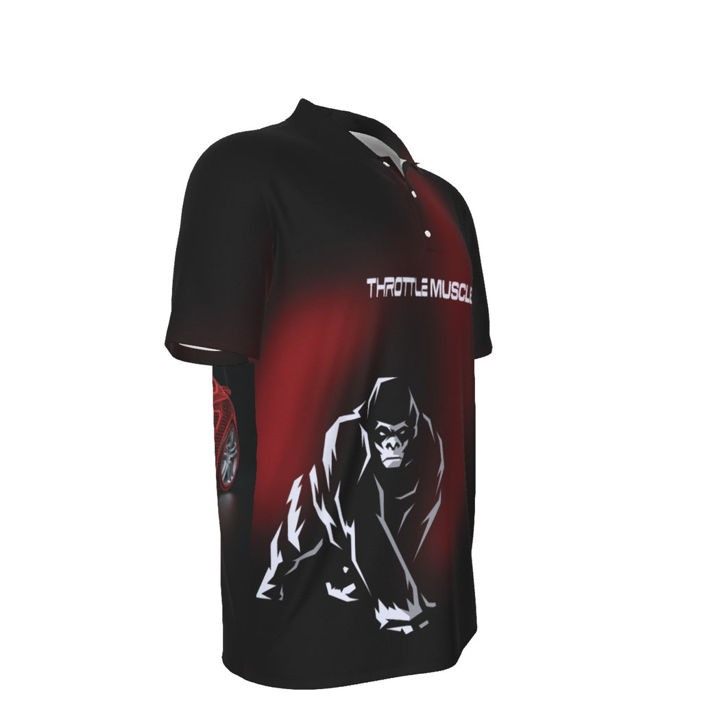Throttle Muscle Men's Engine Armor All-Over Print Men's UV Protection POLO Shirt