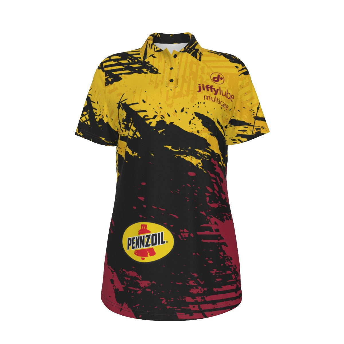 Jiffy Lube Women's Pennzoil All-Over Print Women's UV Protection POLO Shirt