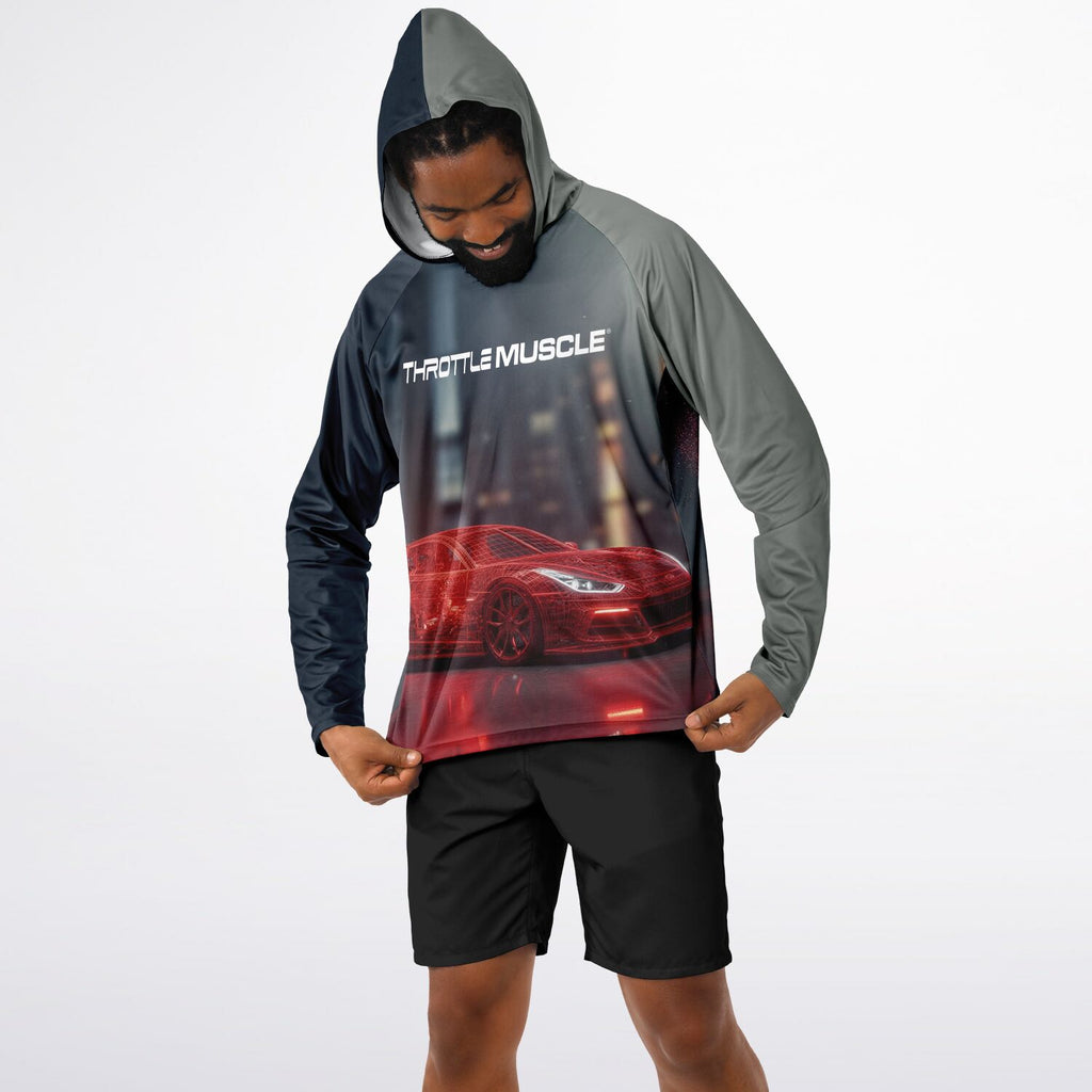 FX805 Men's Long Sleeve Hooded Performance Shirt