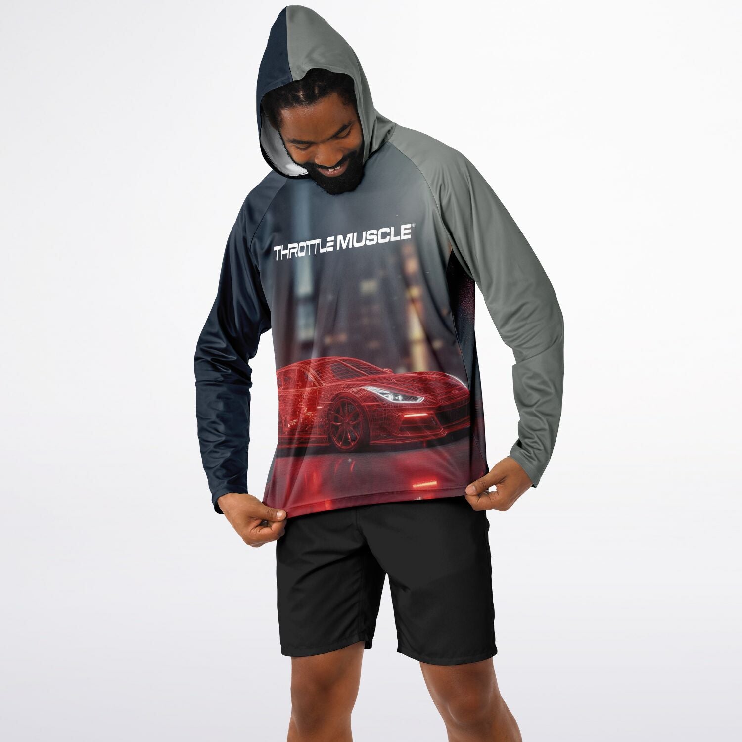 FX805 Men's Long Sleeve Hooded Performance Shirt