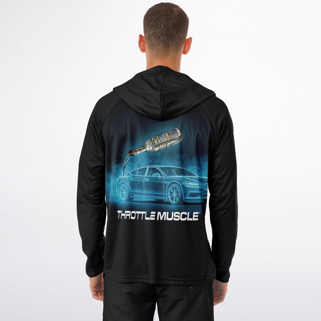 SynFog by Throttle Muscle Men's Long Sleeve Hooded Performance Shirt