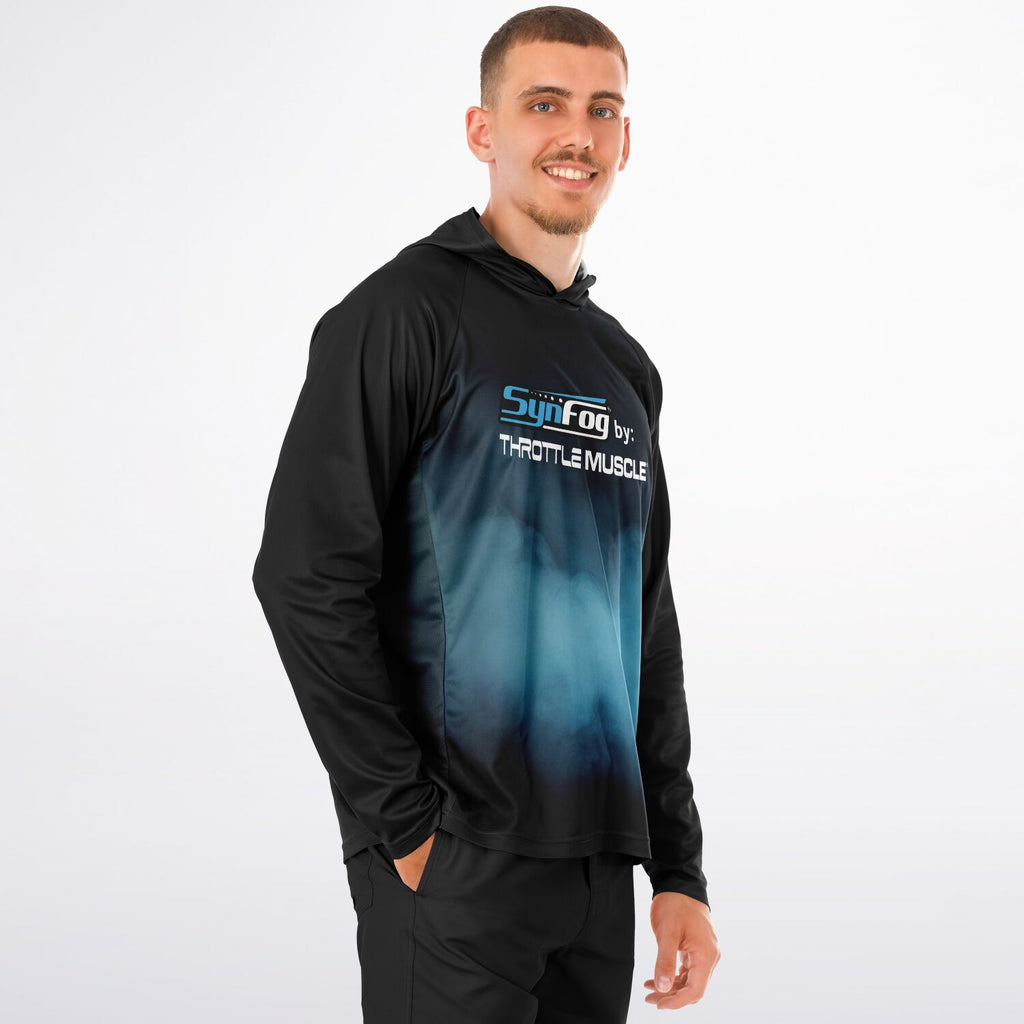 SynFog by Throttle Muscle Men's Long Sleeve Hooded Performance Shirt