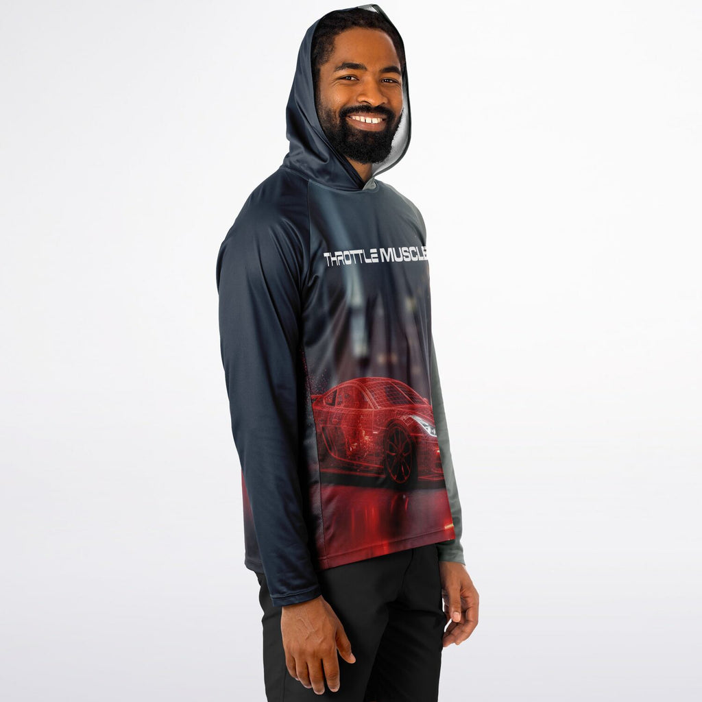 FX805 Men's Long Sleeve Hooded Performance Shirt