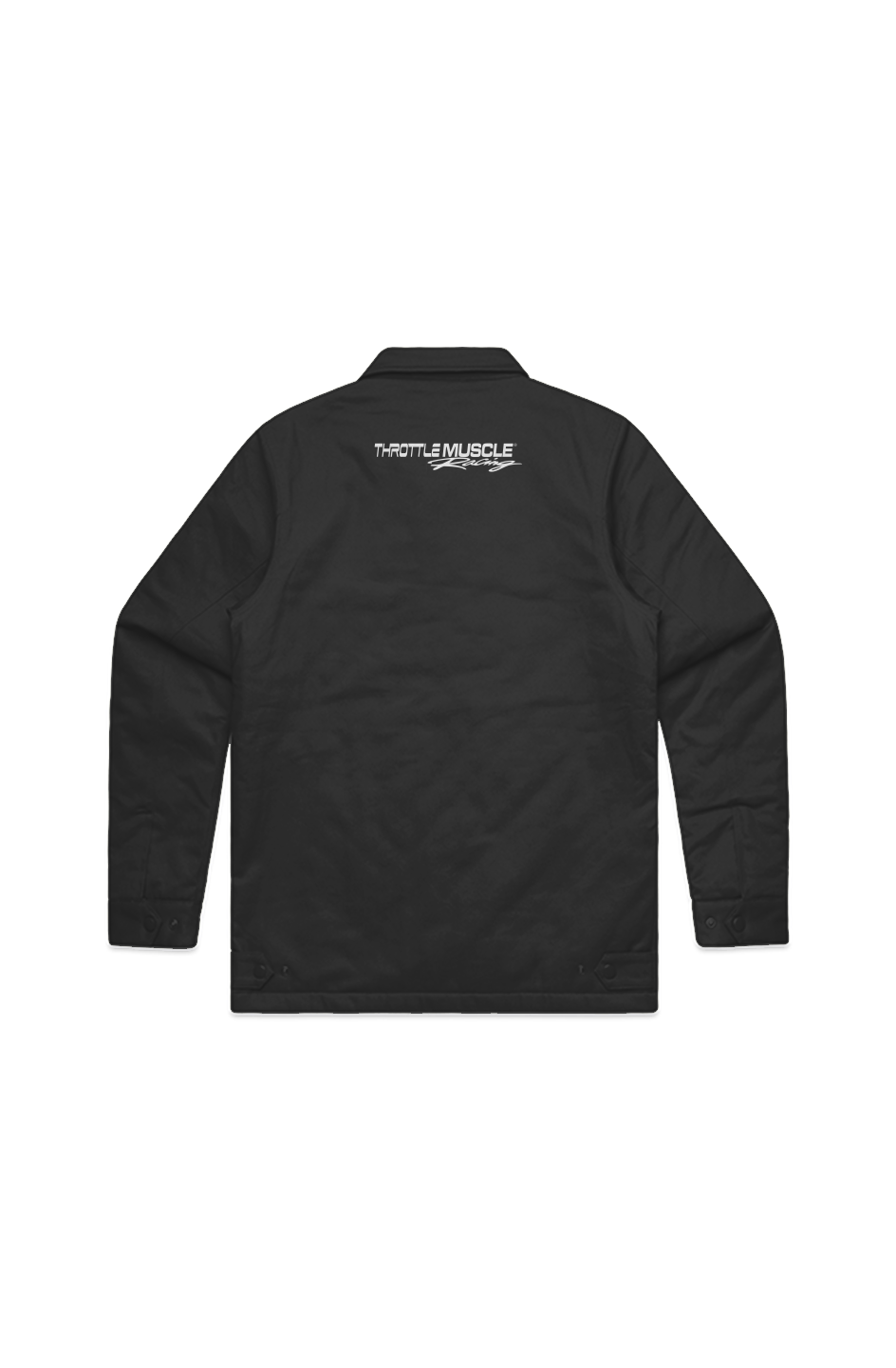 MENS SERVICE JACKET - BLACK CANVAS NO HOOD - MULTICARE THROTTLE MUSCLE