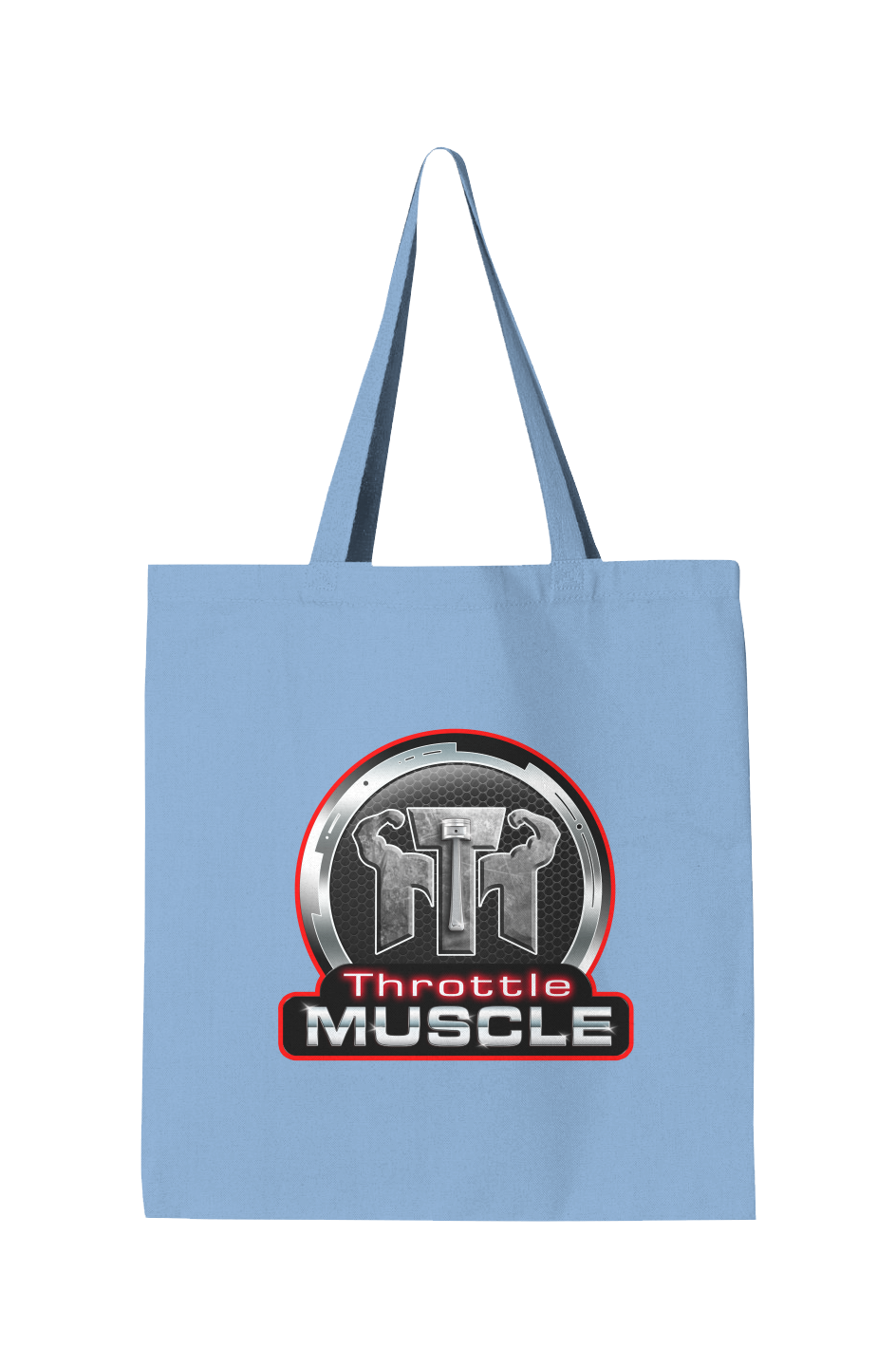 Promotional Tote with Throttle Muscle Logo Printed