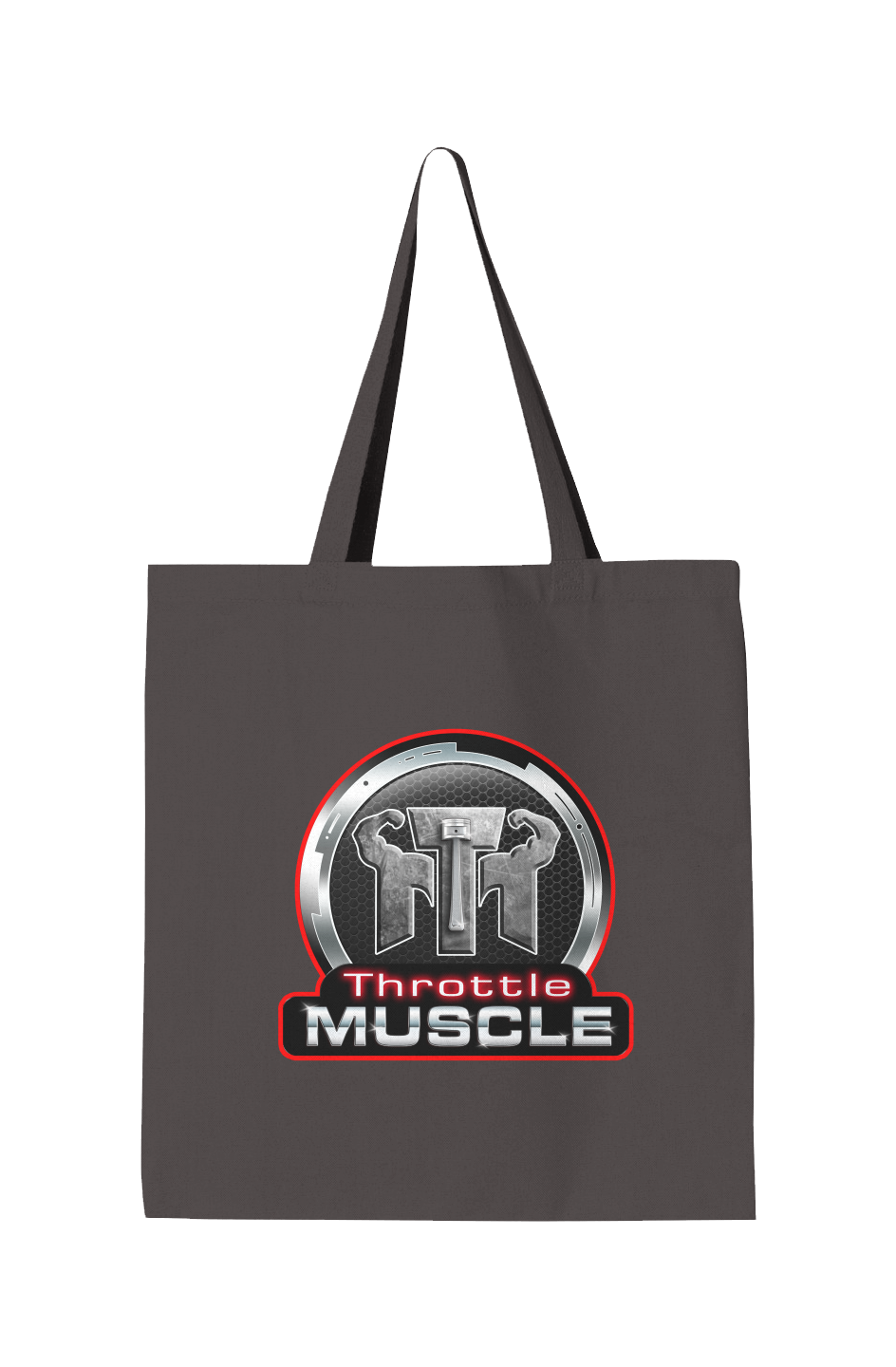 Promotional Tote with Throttle Muscle Logo Printed