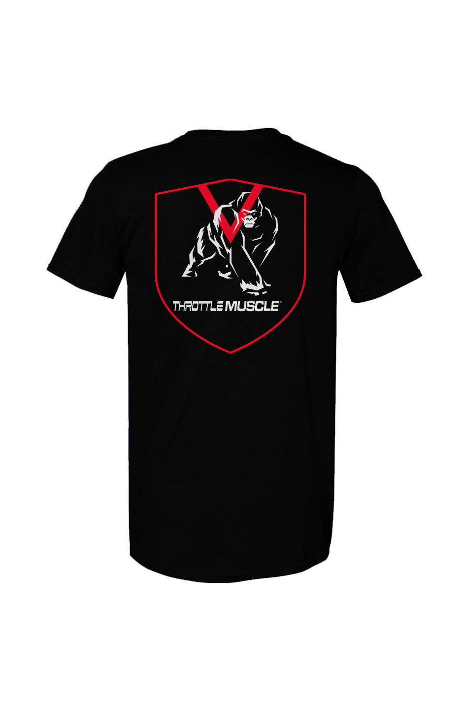 Crewneck Tee Throttle Muscle Racing and Gorilla
