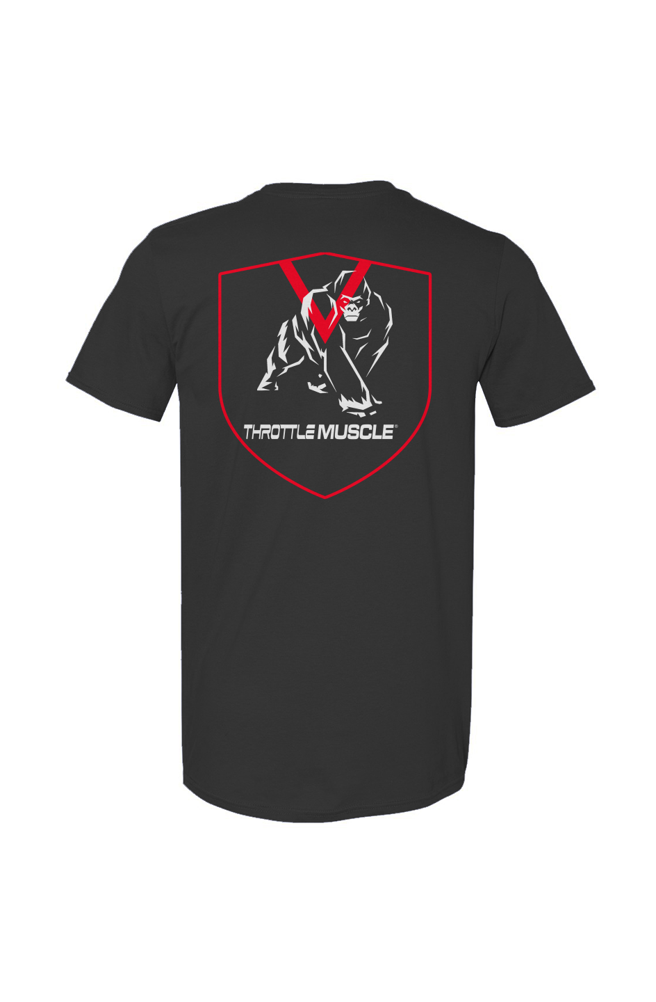 Crewneck Tee Throttle Muscle Racing and Gorilla