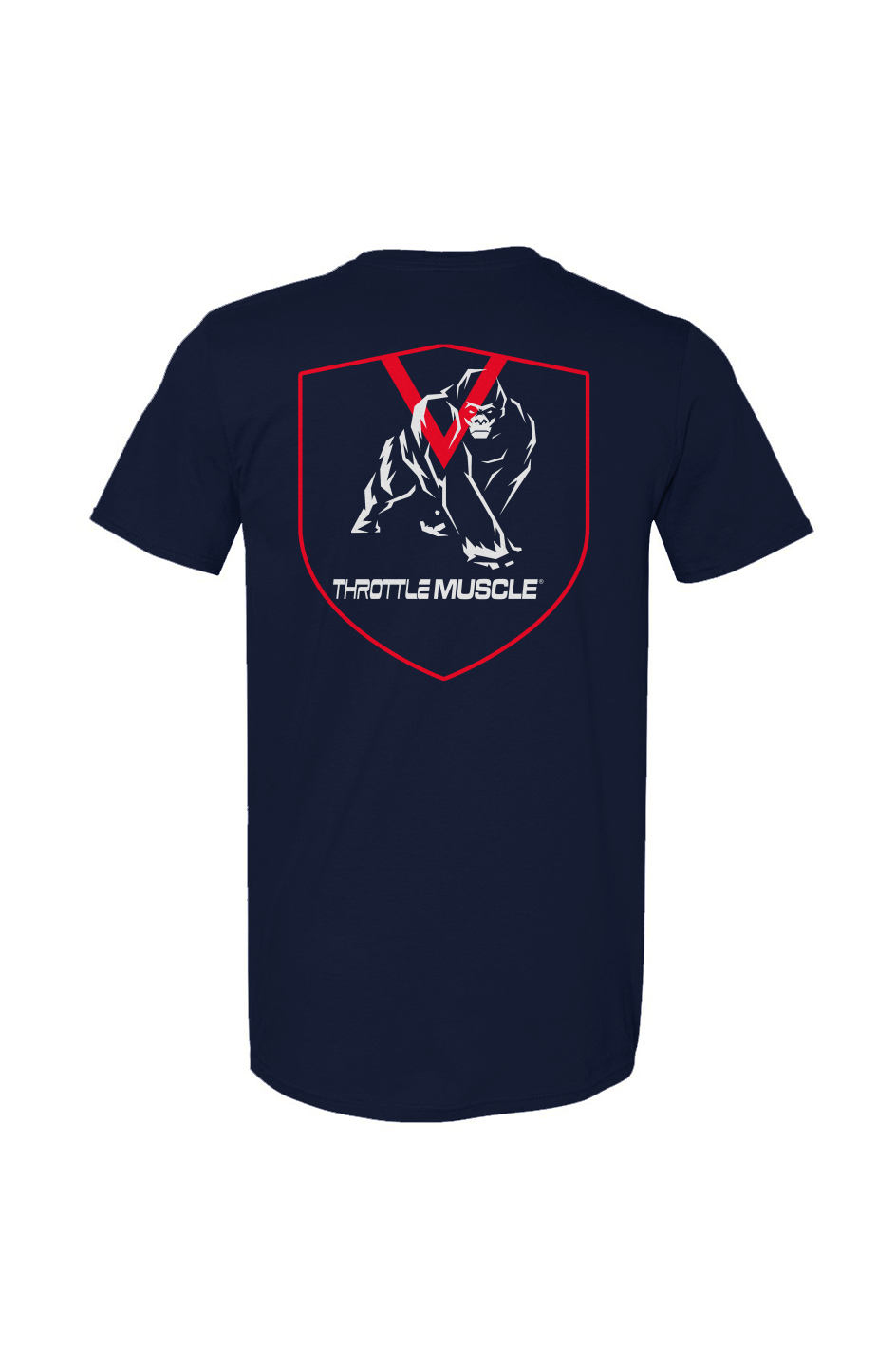 Crewneck Tee Throttle Muscle Racing and Gorilla