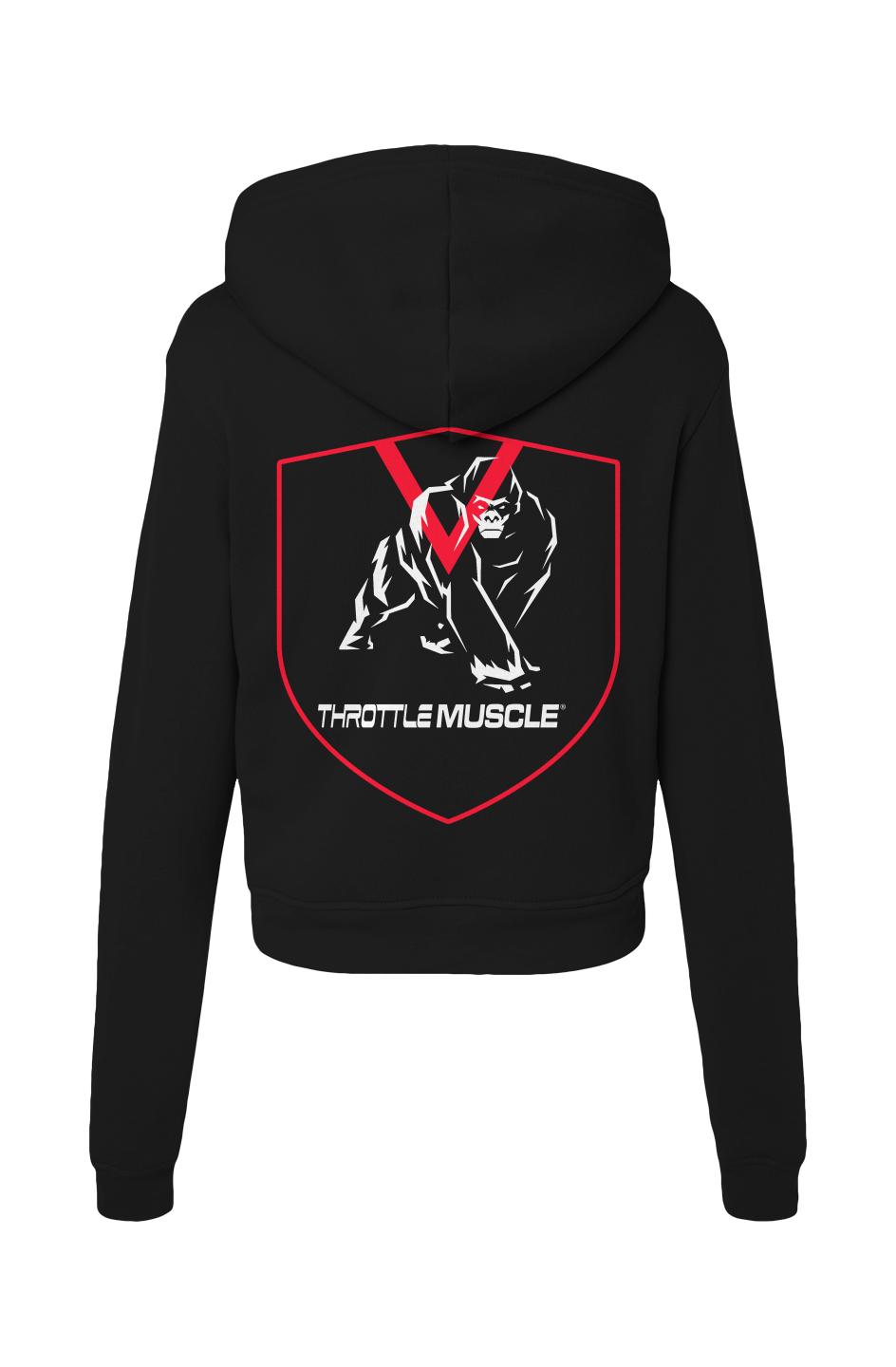 Womens Classic Hoodie Sweatshirt Throttle Muscle and Gorilla