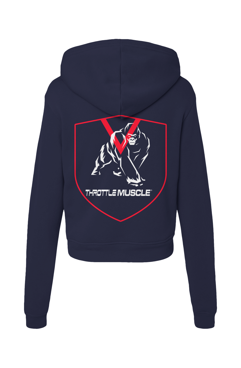 Womens Classic Hoodie Sweatshirt Throttle Muscle and Gorilla