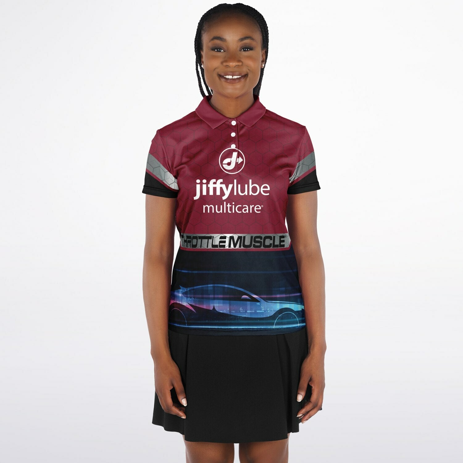 Jiffy Lube Throttle Muscle Collab Women's Polo Shirt