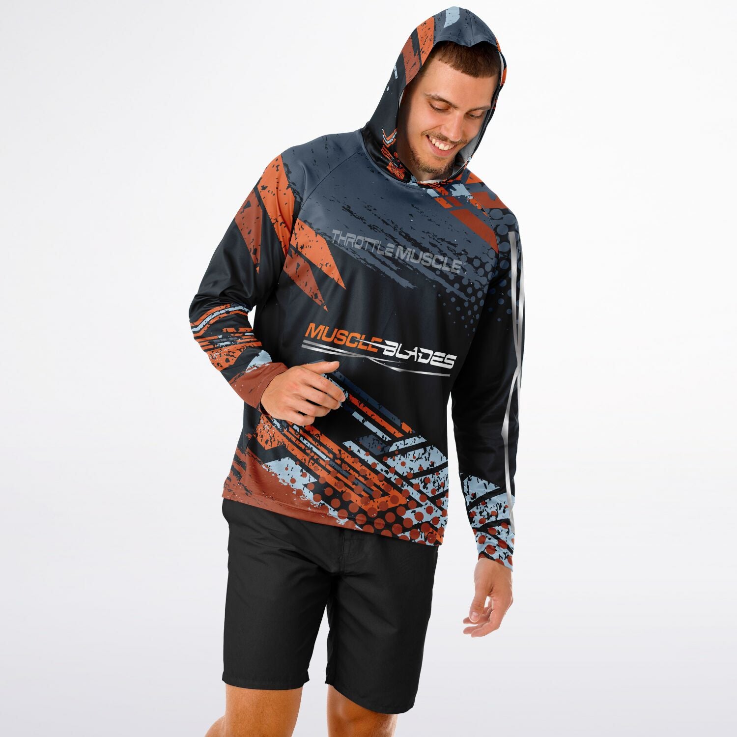 Throttle Muscle Muscle Blades Branded Men's Performance Shirt Hoodie