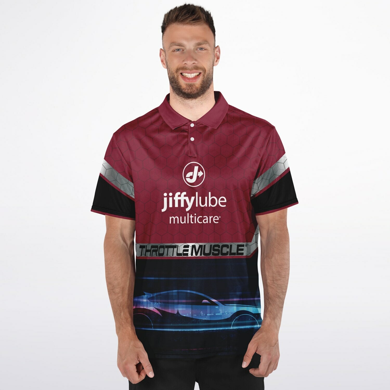 Jiffy Lube Throttle Muscle Collab Men's Polo Shirt