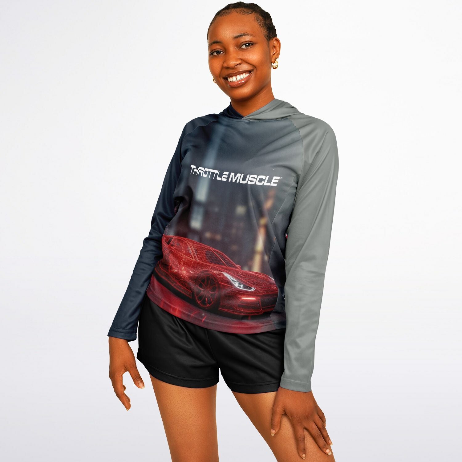 FX805 Women's Long Sleeve Hooded Performance Shirt