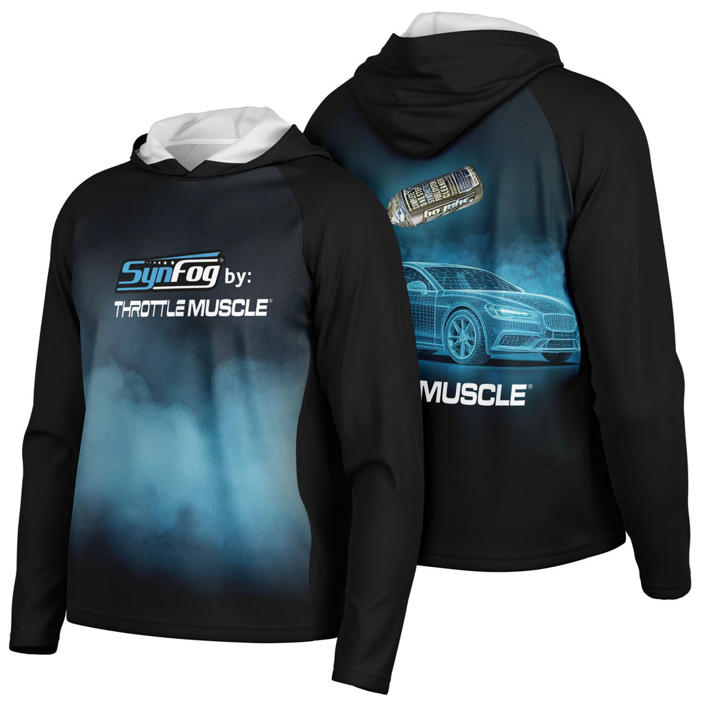 SynFog by Throttle Muscle Men's Long Sleeve Hooded Performance Shirt