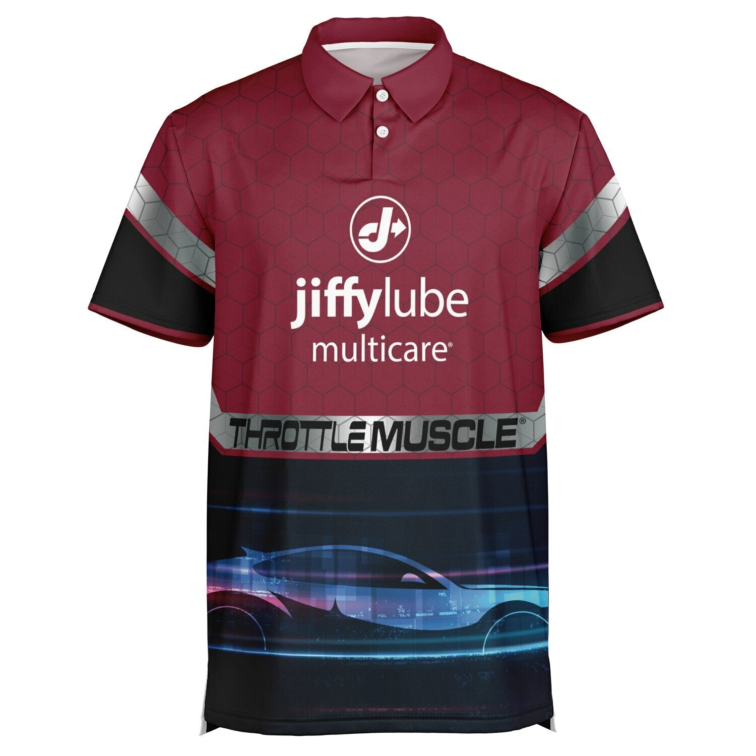 Jiffy Lube Throttle Muscle Collab Men's Polo Shirt