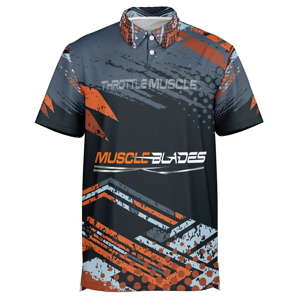 Throttle Muscle Muscle Blades Branded Men's Polo Shirt
