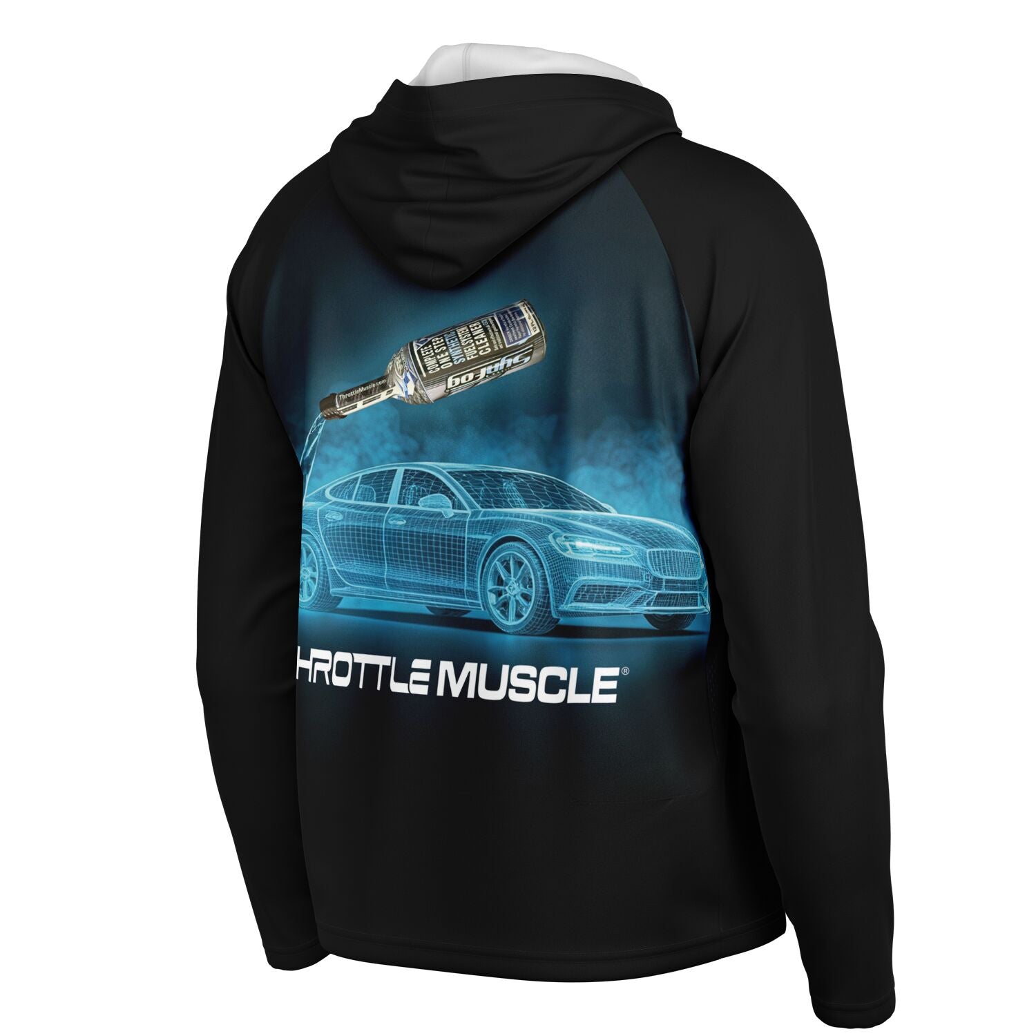 SynFog by Throttle Muscle Men's Long Sleeve Hooded Performance Shirt