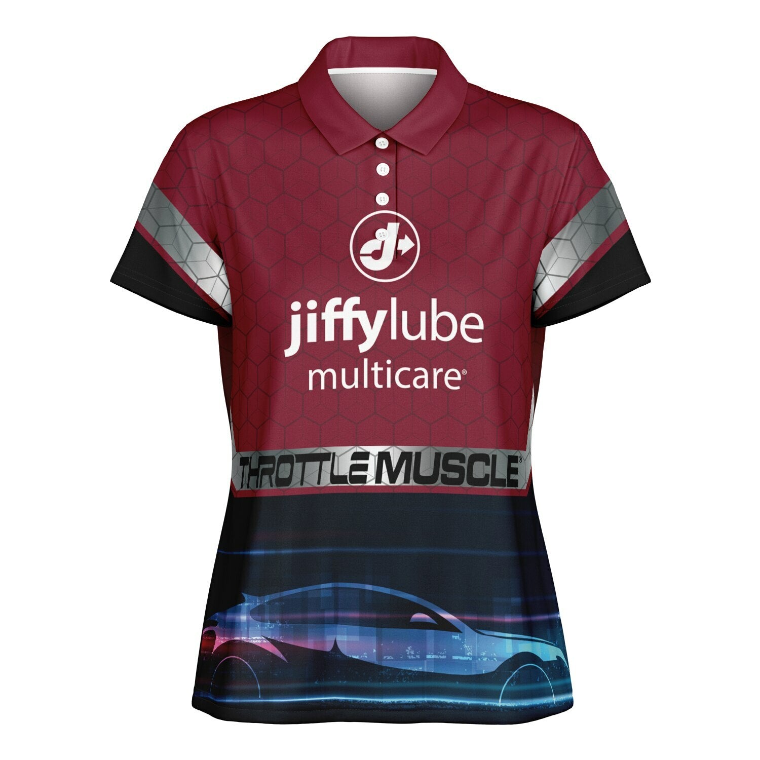 Jiffy Lube Throttle Muscle Collab Women's Polo Shirt