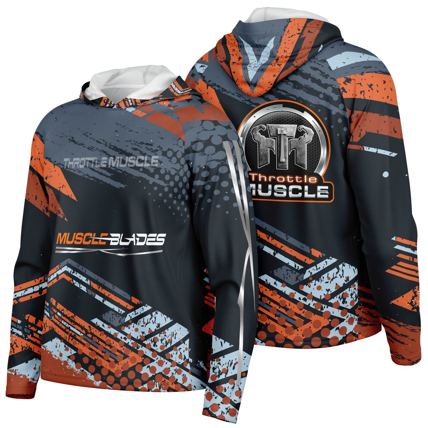 Throttle Muscle Muscle Blades Branded Men's Performance Shirt Hoodie