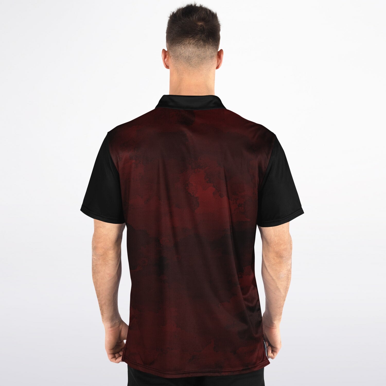 Jiffy Lube Men's Black and Maroon Polo Shirt Design 2