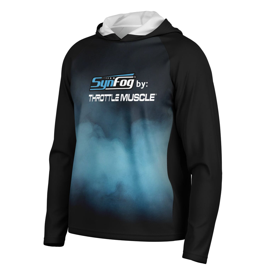 SynFog by Throttle Muscle Men's Long Sleeve Hooded Performance Shirt