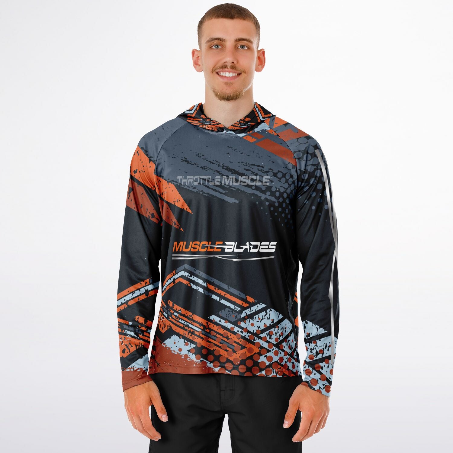 Throttle Muscle Muscle Blades Branded Men's Performance Shirt Hoodie