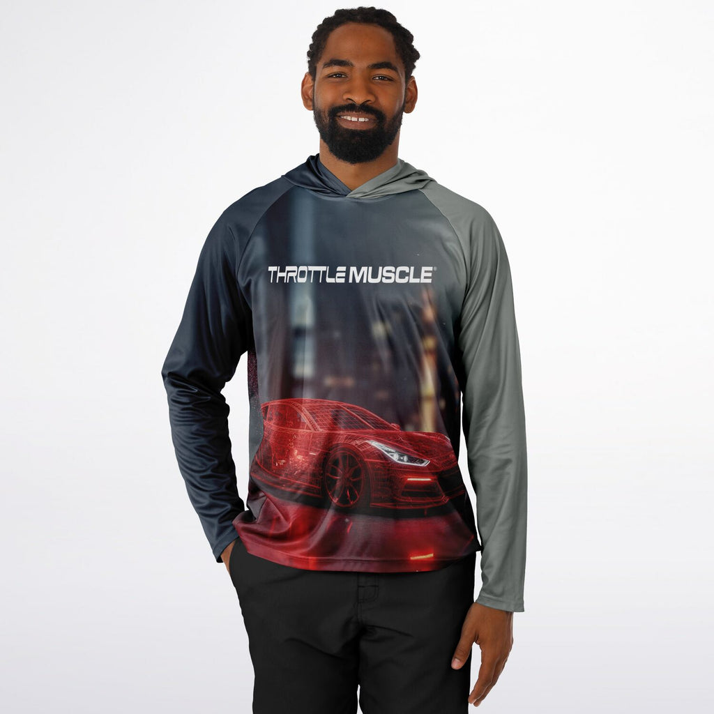 FX805 Men's Long Sleeve Hooded Performance Shirt